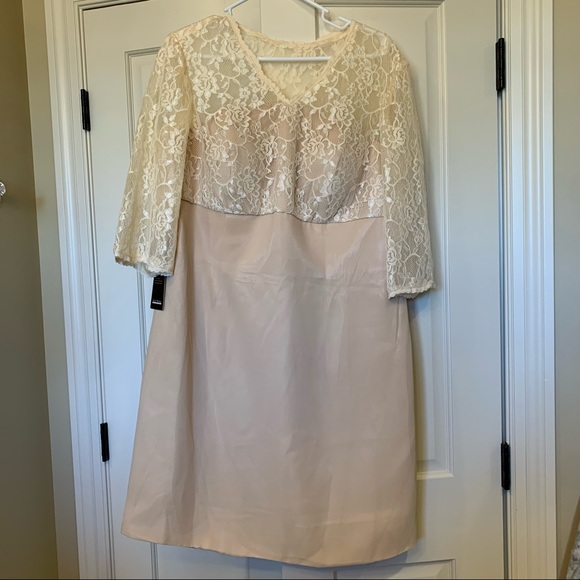 Champagne Lace short formal dress - Picture 1 of 2